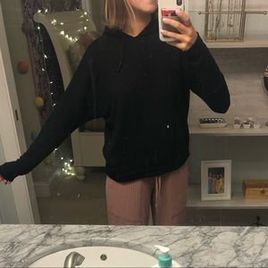 Hooded black target sweatshirt